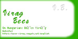 virag becs business card